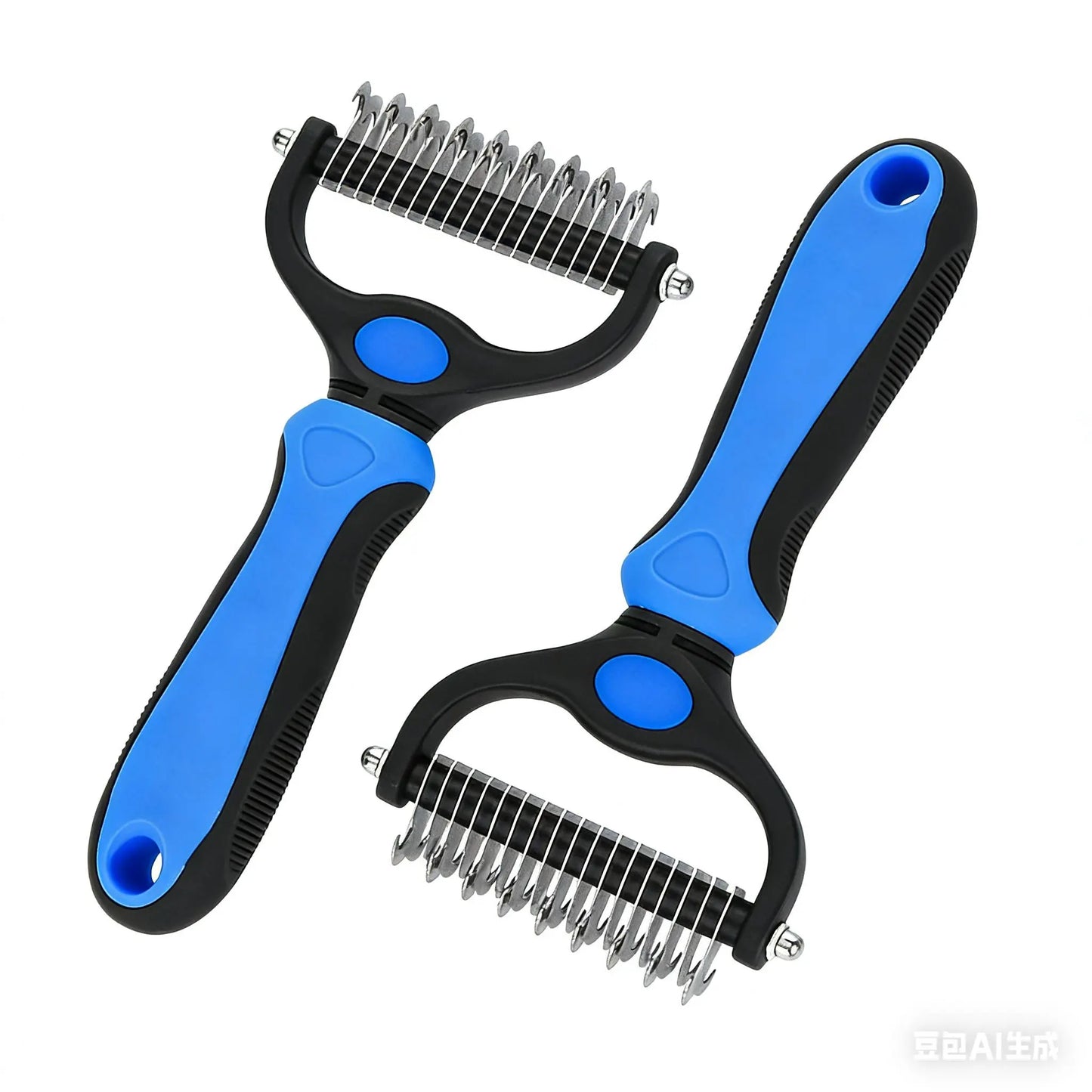 Pet Dematting Undercoat Rake, Double-Sided Deshedding Brush for Dogs & Cats, Pain-Free Tangle Remover, Reduces Shedding & Mats, Grooming Tool, #Summervibers,#