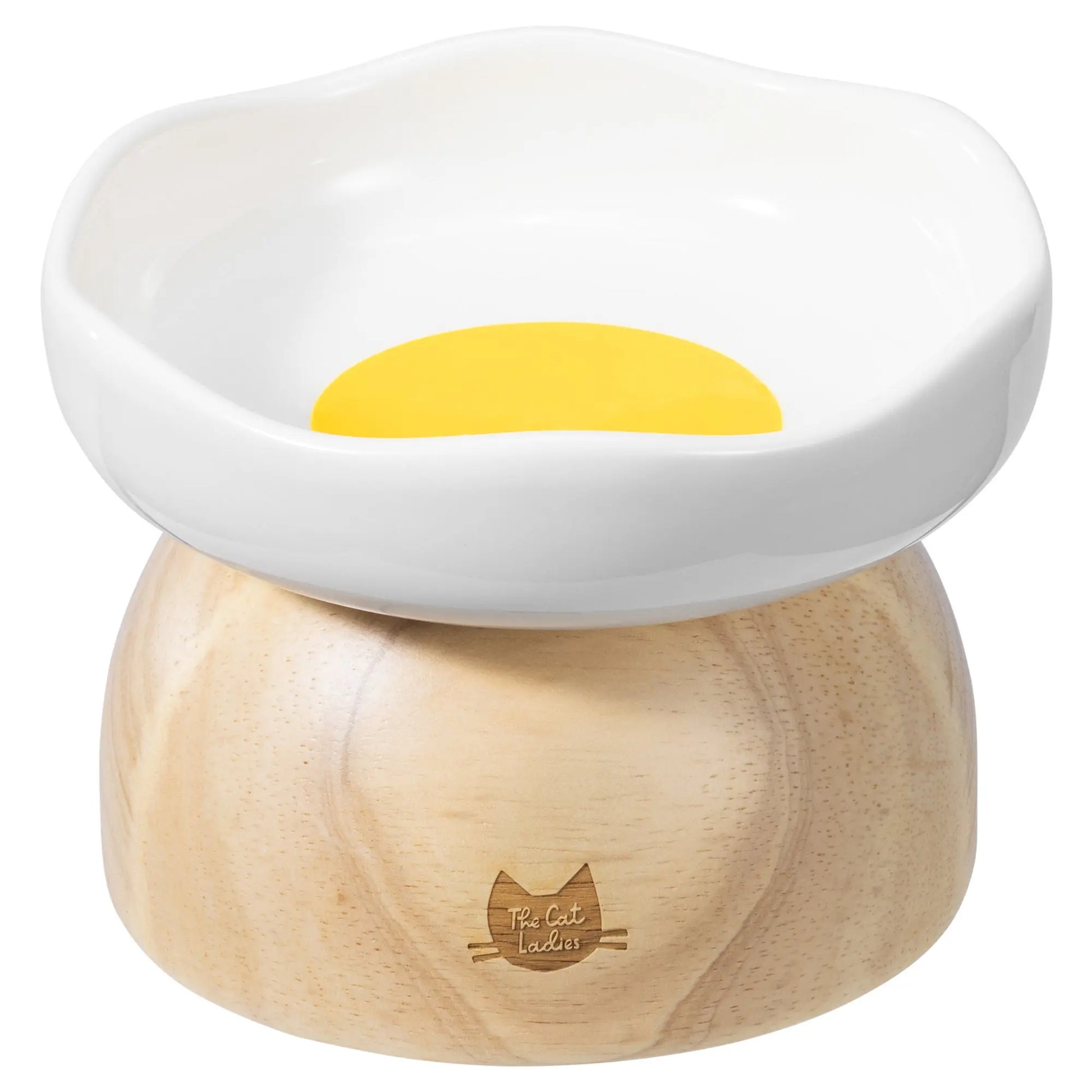 Elevated Egg-Shaped Cat Feeding Bowl