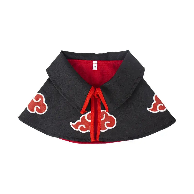 Akatsuki Pet Cloak Cosplay Costume – Anime Ninja Cape for Cats and Dogs, Comfortable Party Outfit and Photo Prop
