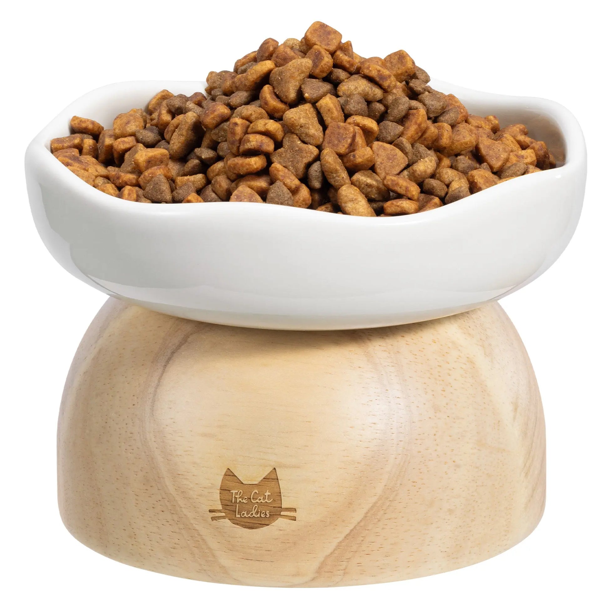Elevated Egg-Shaped Cat Feeding Bowl